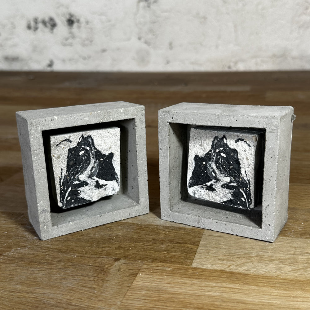 "Miroirs" tableaux en béton par César Bazaar