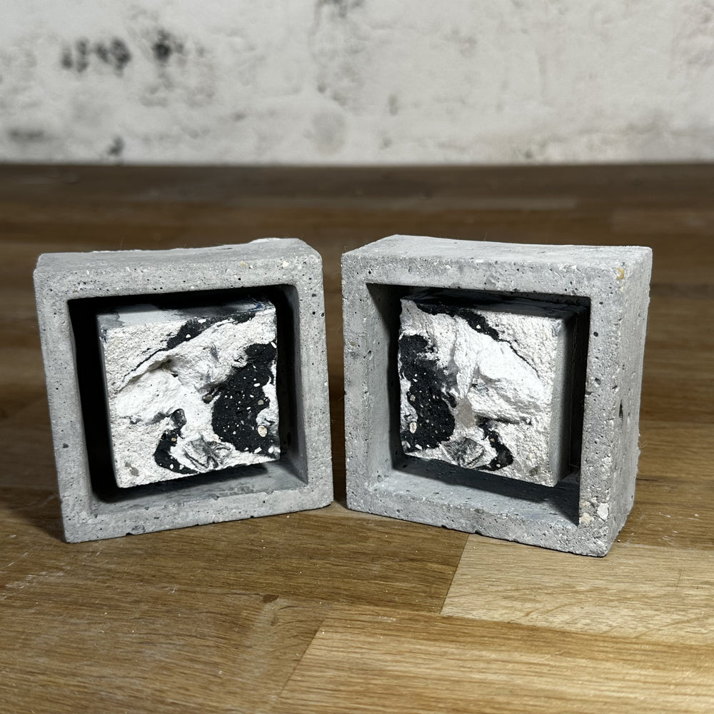 "Miroirs" tableaux en béton par César Bazaar
