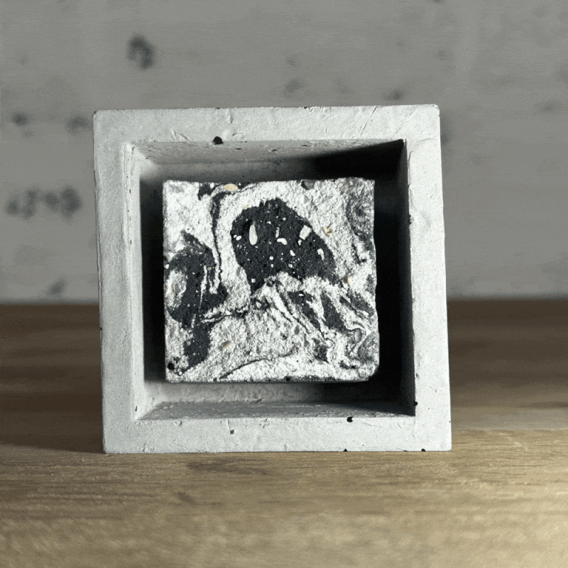 "Miroirs" tableaux en béton par César Bazaar