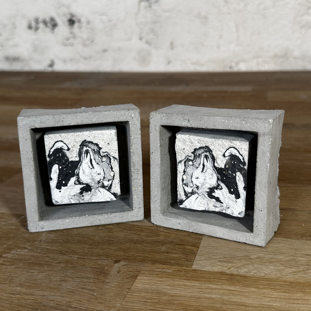"Miroirs" tableaux en béton par César Bazaar