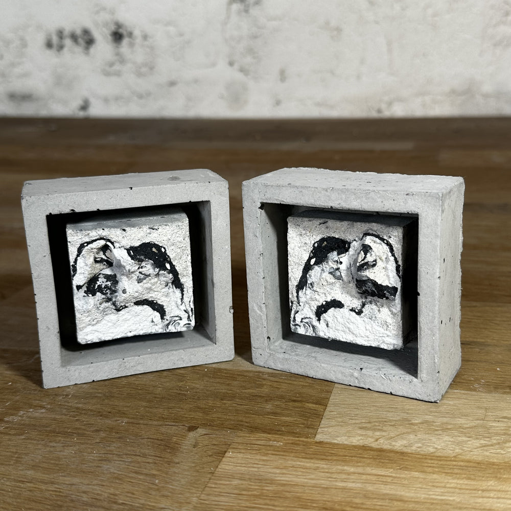 "Miroirs" tableaux en béton par César Bazaar