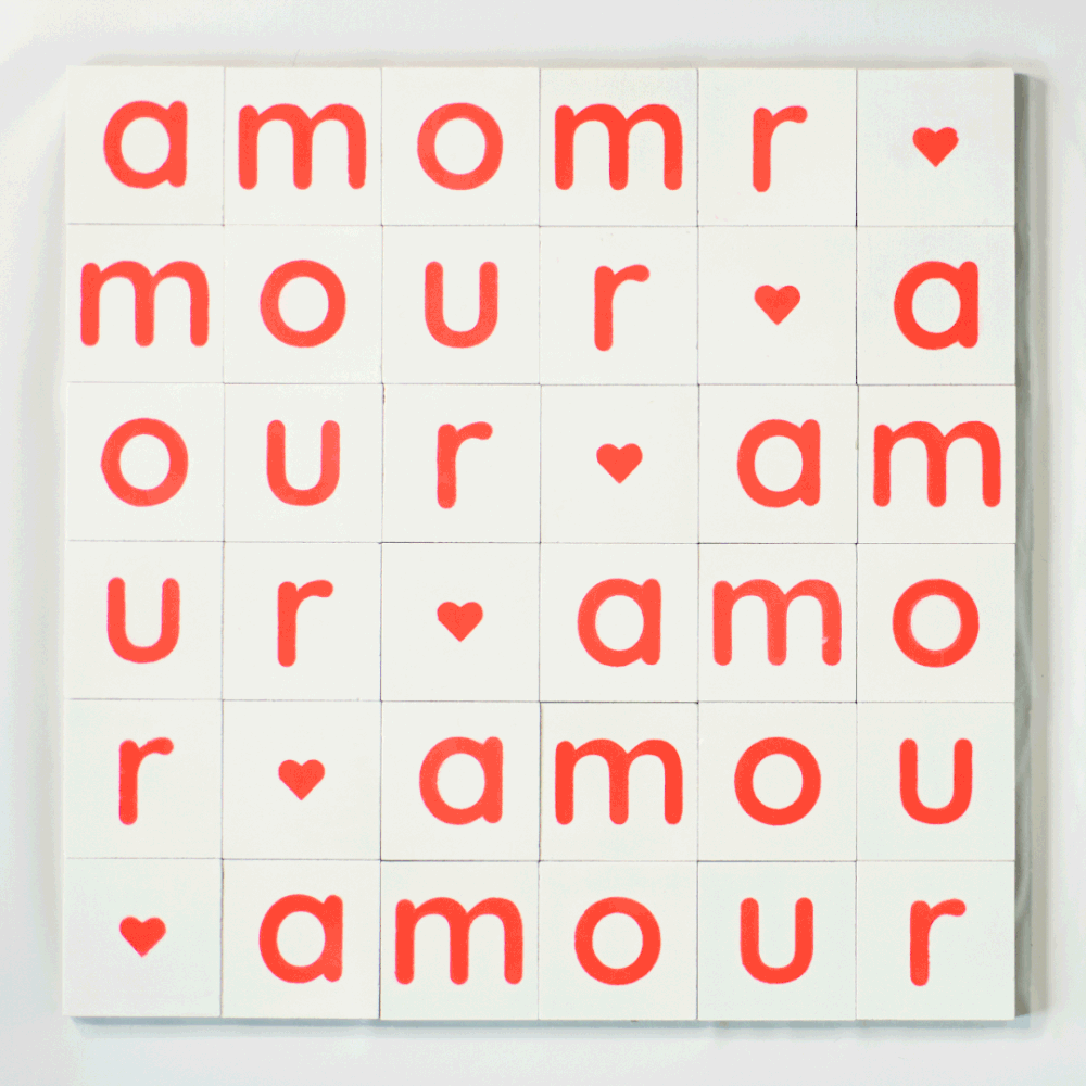 Amours à l'unité - 6 petits carreaux A.M.O.U.R.♥️ 100% Solidaires
