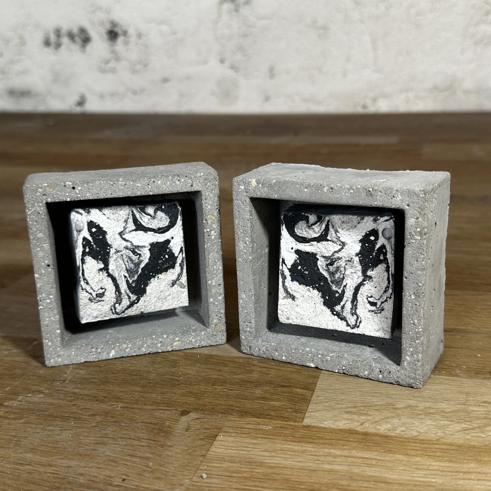 "Miroirs" tableaux en béton par César Bazaar