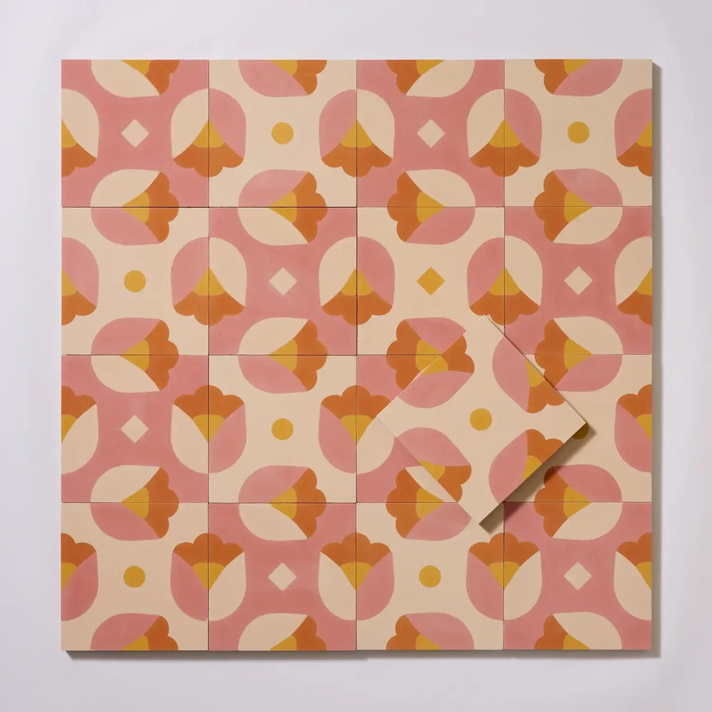 Tulipes fond rose par Sylvie Maillard