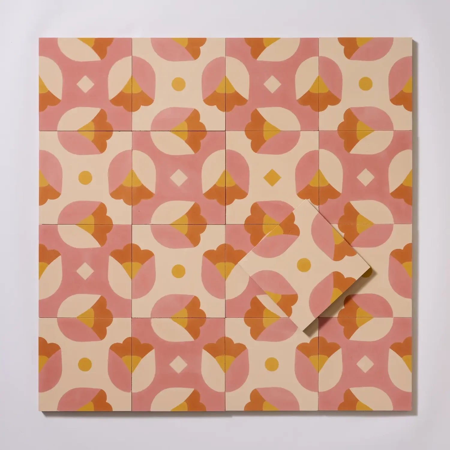Tulipes fond rose par Sylvie Maillard