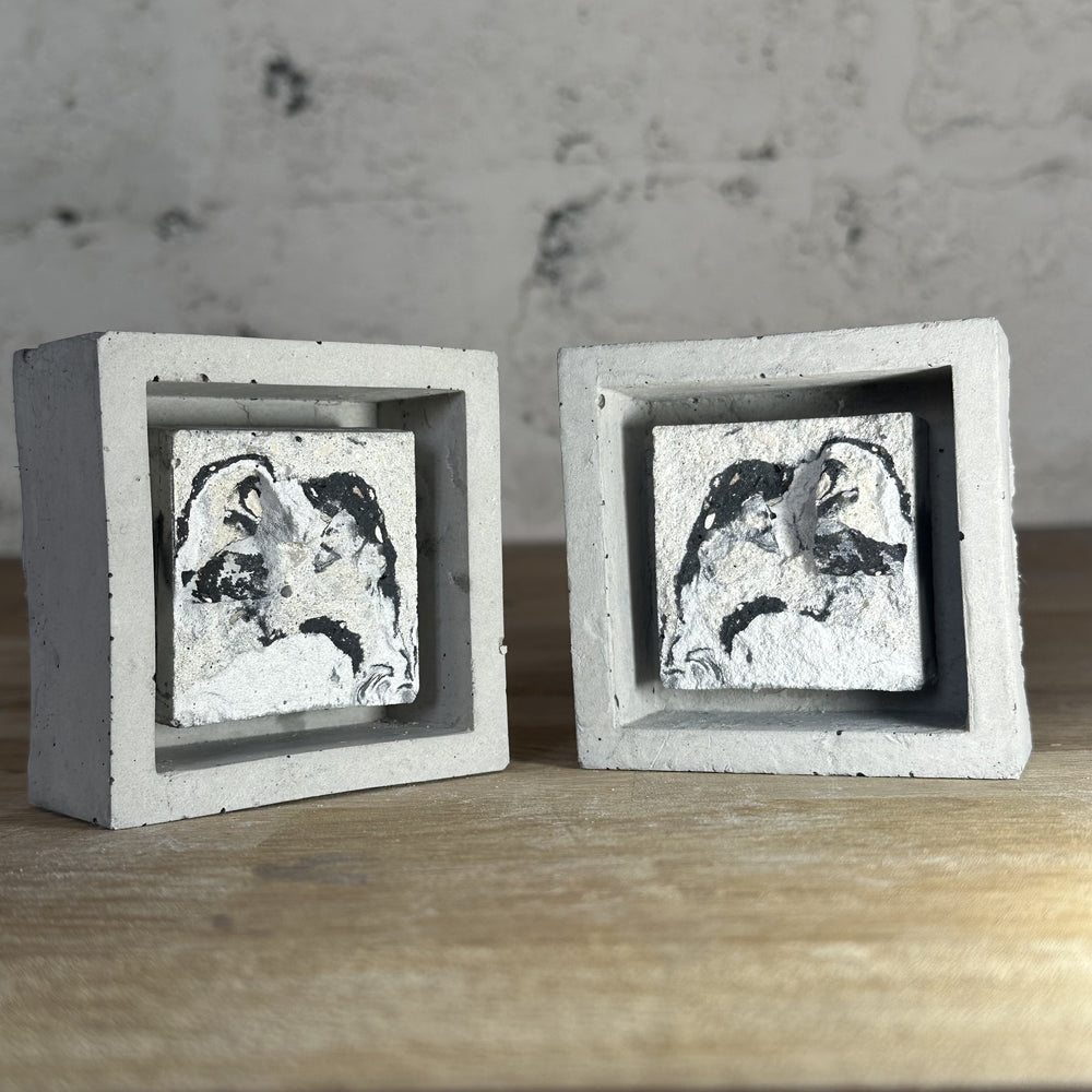 "Miroirs" tableaux en béton par César Bazaar