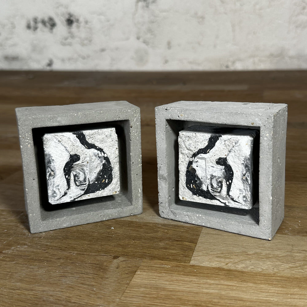 "Miroirs" tableaux en béton par César Bazaar